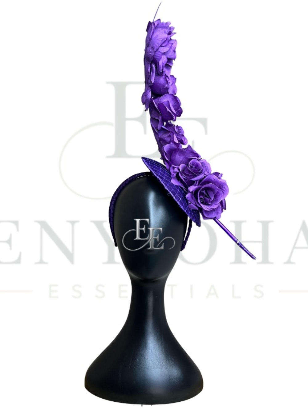 Purple Floral Couture Fascinator Headband